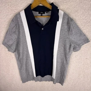 Theory Poloshirt Color Block Modern Freizeit Kurzarm Oberteil Gr. XL - Bild 1 von 6