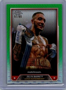 Boxeo cromado Topps 2024 | Zelfa Barrett #68 | refractor verde 97/99 - Imagen 1 de 2
