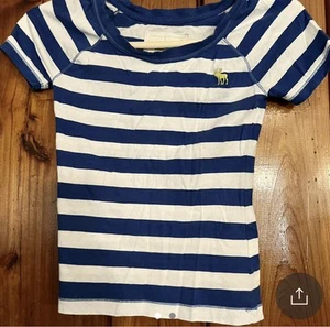 CAMISETA ABERCROMBIE NIÑOS NIÑA MANGA CORTA BARCO CUELLO TALLA PEQUEÑA - Imagen 1 de 2