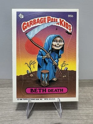 Topps Garbage Pail Kids 1986 Series 3 Beth Death Trading Card #95b - Image 1 of 4
