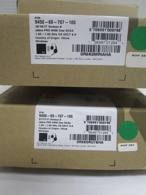 JABRA PRO 9450 DUO Auriculares Inalámbricos 9450-69-707-105 Usado Lote De 2 VER FOTO Foto 1 de 4