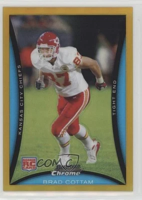 2008 Bowman Chrome Gold Refractor /50 Brad Cottam #BC9 Rookie RC - Image 1 of 2