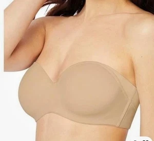 Neu mit Etikett Bali 40DD One glatter U trägerloser Multiway glättender BH beige 48 $ Einzelhandel - Bild 1 von 7