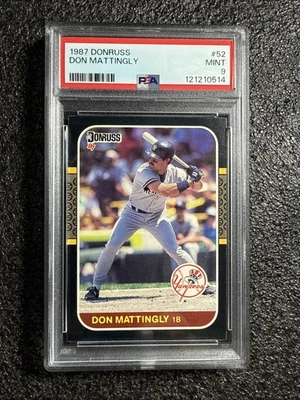 Tarjeta de béisbol Donruss 1987 #52 Don Mattingly New York Yankees PSA 9 Foto 1 de 2