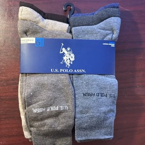 U.S. Polo Assn. Confezione 6 Calzini Abito Uomo Lunghezza Crew Taglia 6-12 - Foto 1 di 10