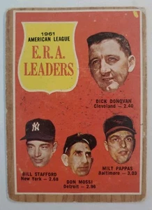 1962 Topps #55 1961 American League E.R.A. Leaders - Picture 1 of 2
