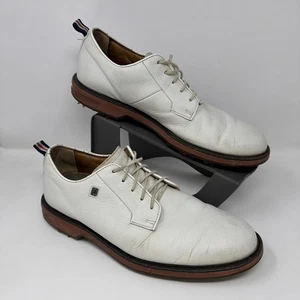 FootJoy Dryjoys Premiere Series Field Golf Shoes - White/Brick 53992 - Size 11 - Picture 1 of 8