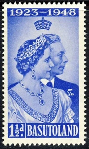 BASUTOLAND King George VI 1948 Royal Silver Wedding 1½d. Blue SG 36 MNH - Picture 1 of 2