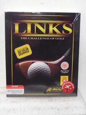 LINKS THE CHALLENGE OF GOLF ACCESS COMPUCENTER TAG PC MS DOS NEW SEALED BIG BOX - Image 1 of 4