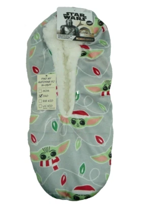 Star Wars Zapatilla Calcetines The Mandalorian Acurrucarse Dedos Cálidos Invierno Navidad Grogu Foto 1 de 4