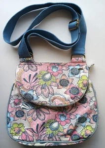 ANIMAL Cross Body Bag Handbag Pinks & Blues Lovely Floral Design - Picture 1 of 8