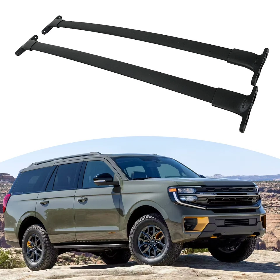 2pcs Black Crossbar Roof Rack Cross Bar for Ford Expedition 2018-2024 - Image 1 of 4
