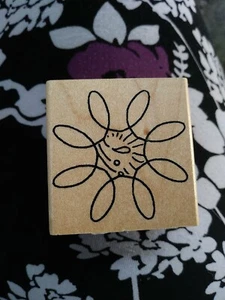 Rottami Club 2010 timbro gomma legno vortice astratto floreale - Foto 1 di 3