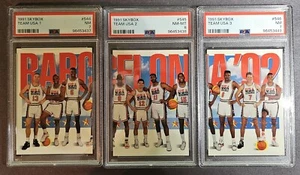 1991-92 Skybox Team USA Set PSA 7's & 8 USA Basketball Dream Team - Picture 1 of 5