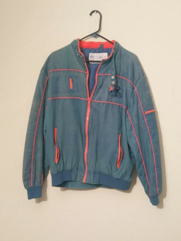 Men's Vintage Cliff Engle NFL Denver Broncos Full Zip Jacket Size Large Cover