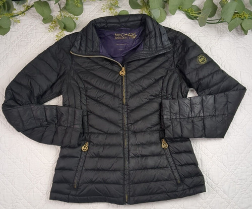 Giacca Michael Kors nera imbottita piumino full zip taglia S