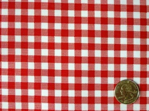 TOVAGLIE DA PRANZO PATIO IN VINILE ROSSO GINGHAM TAGLIE 48x48-108 - Foto 1 di 3