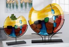 Énorme vase espace abstrait 37 cm Murano Picasso hommage art verre sur support gauche