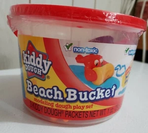 Kiddy Dough Beach Bucket Clay Cutters 3 Pack Modeling Clay Ages 3+ NEW Sealed - Picture 1 of 5