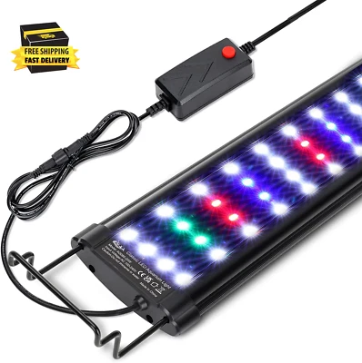 Aquarium Light,Full Spectrum LED Fish Tank Lights,12" Adjustable Multi-Color