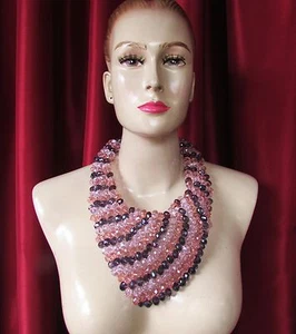 Da NeeNa J746 Candy Queen Showgirl Cabaret Vegas Stage Crystal Necklace - Picture 1 of 4