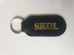 Rare Antique Vintage SKOL LAGER BEER DRINK KEY FOB KEY RING Car 1980s 1990s - Picture 1 of 3