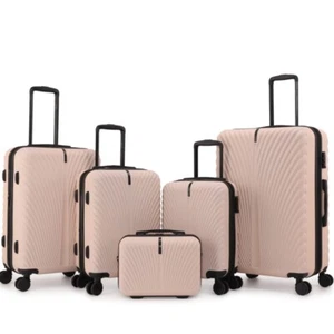 Luggage 5 Piece Sets Lightweight Hard Shell Suitcases Spinner Wheels TSA Lock - Picture 1 of 17
