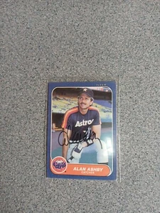 alan ashby Signed In Person 1986 Fleer Astros Card - Picture 1 of 1