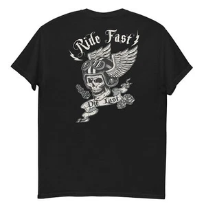 Ride fast Biker T Shirt - Picture 1 of 15