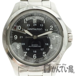 Reloj automático para hombre HAMILTON Khaki King H644550 día-fecha esfera negra usado - Imagen 1 de 12