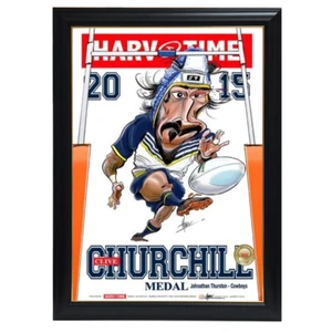 Jonathan Thurston, 2015 Churchill Medal, Harv Time Print Framed - Picture 1 of 1