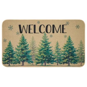 Christmas Door Mat 17 * 29 inches Christmas Tree Welcome Mat Door Front Chris... - Picture 1 of 7