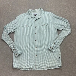 Patagonia Shirt Adult Large Blue Button Up Steersman Hiking Hawaiian Beach Men - Picture 1 of 10
