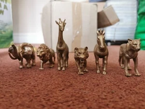 Wild Animal Plastic Toy Figurines x 6 - Picture 1 of 13