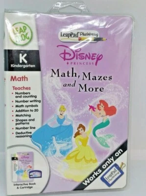LeapPad Cartridge Pluswritting Interactive Book Kindergarten Math Mazes New - Image 1 of 4