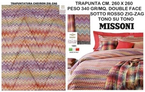 Edredón Missoni culto Chevron en zigzag Cm. 260 X 260 Master Clásico - Imagen 1 de 14