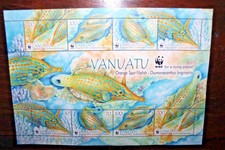 FRANCOBOLLI VANUATU 2013 'WWF - PESCI - FISH' NUOVO MNH** BLOCK (CAT.Z)