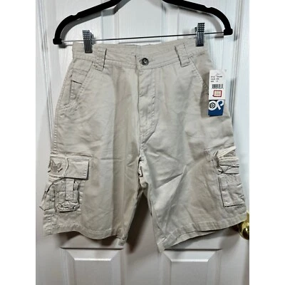 NWT! OP Cargo Shorts Multi Pocket Utility Outdoor Casual Tan Kids Size 10 - Image 1 of 4