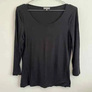 Jaeger Women’s Black 3/4 Sleeve Top Jersey Scoop Neck T-Shirt - Size Small S - Picture 1 of 4