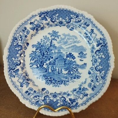 Antique, Wood & Sons, Blue 'Seaforth' Pattern 25.cm Dinner Plate - Image 1 of 4
