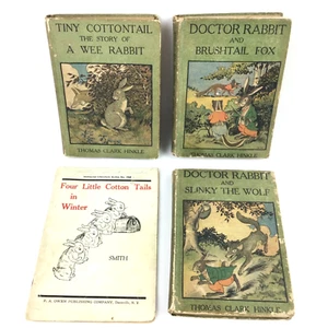 DOCTOR RABBIT Fox COTTONTAIL Slinky Wolf Thomas C Hinkle & Smith 1915-21 LOT x 4 - Picture 1 of 22