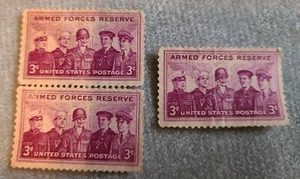 US Briefmarken - 3 Cent Militär - Lot von 3 unzirkulierten Briefmarken - Bild 1 von 4