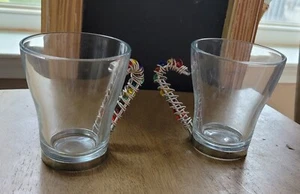 Glass Coffee Cups With Beaded Handles - Picture 1 of 8