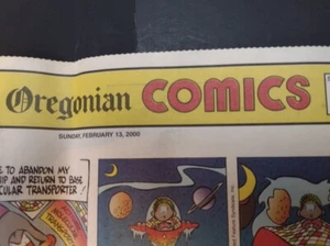 Charles Schulz Last Peanuts Strip, Full Comic Sections 2/13/2000, Oregonian - Picture 1 of 10