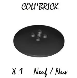 Lego 44375b - 1x disque / Dish 6x6 inverted (radar) - Noir / Black - NEW NEUF - Imagen 1 de 1
