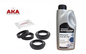 Fork Oil Seals & Dust Seals + 1 Litre Oil for YAMAHA YBR 125 YBR125 2005 - 15 - Picture 1 of 1