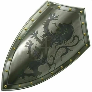 Medieval Functional Shield Dragon Warrior Shield Medieval Knight Armor Shield - Picture 1 of 6