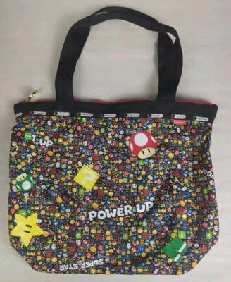 LeSportsac Super Mario Bros Nintendo Zip Tote Bag Brand New Japan - Image 1 of 4