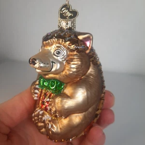 EUC Old World Christmas Hedgehog Ornament, Blown Glass 2002 OWC - Picture 1 of 6
