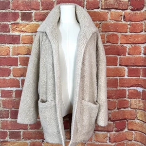 Z Supply Sherpa cardigan aperto davanti donna taglia small panna accogliente autunno caldo - Foto 1 di 12
